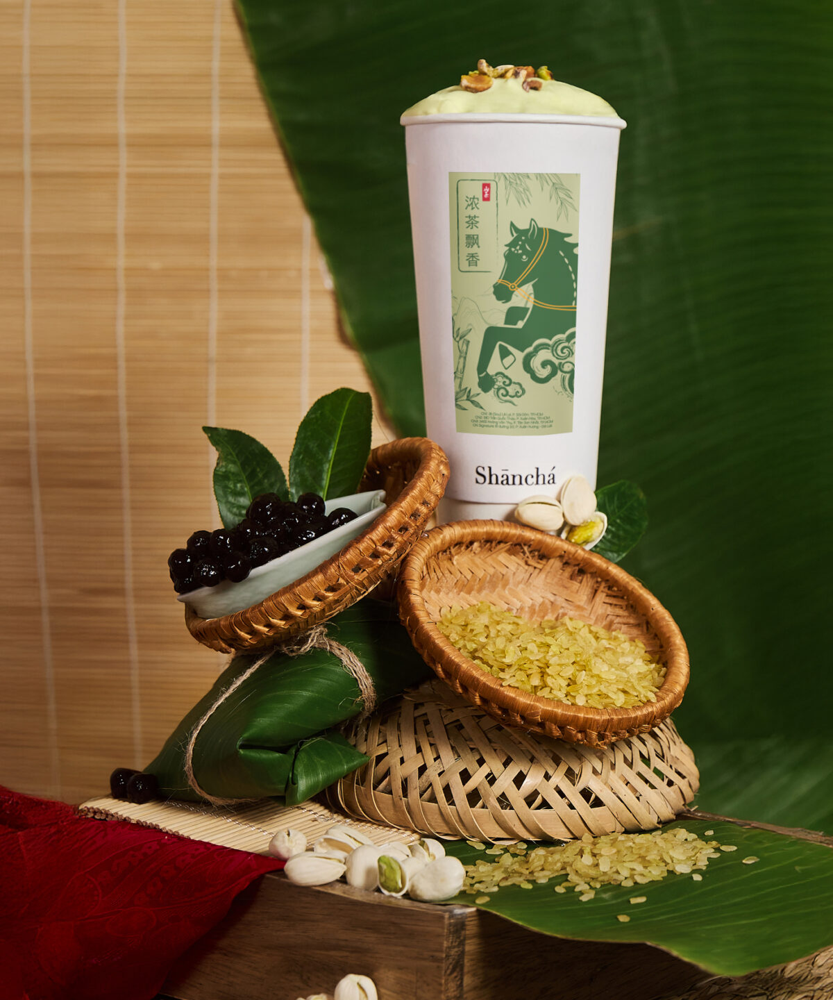 Trà nhài cốm sữa